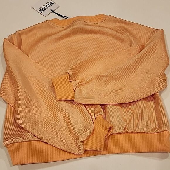 Moschino Sweatshirt Girl's 5 Years Peach Cotton Designer Luxury Stylish Comfy - Picture 7 of 9